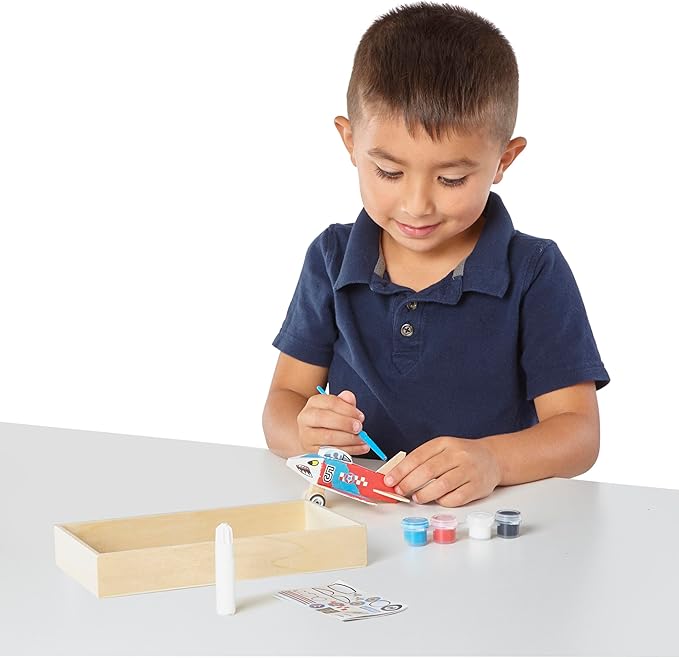 Melissa & Doug Decorate-Your-Own Wooden Plane Craft Kit