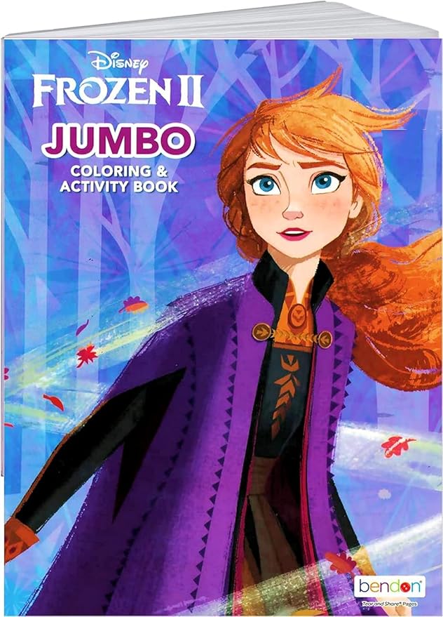 Disney Coloring Book Frozen 2 Arts Crafts Coloring, Painting Gift Set, Perforated Paper - Healthy Educational Play, for Kids Girls Boys Toddlers