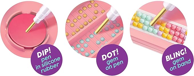 DIY Gem Friendship Bracelet, 5 Band On The Go Starter Pod in 6 Piece CDU - Arts & Craft Activity for Ages 7 and Up