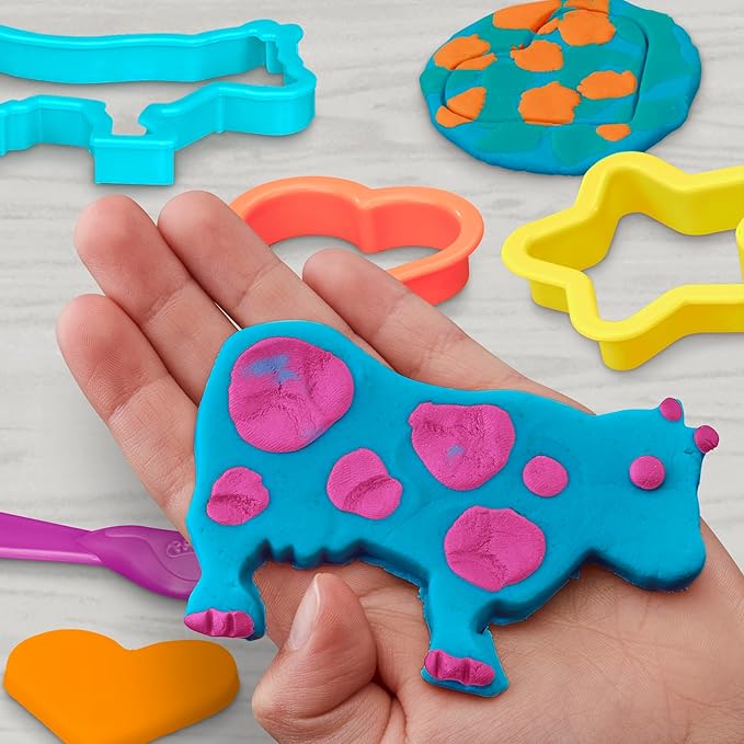 Play-Doh Fun Tub Set, 19 Accessories & Reusable Storage Container, Preschool Toys, Kids Arts & Crafts, Ages 3+ (Amazon Exclusive)