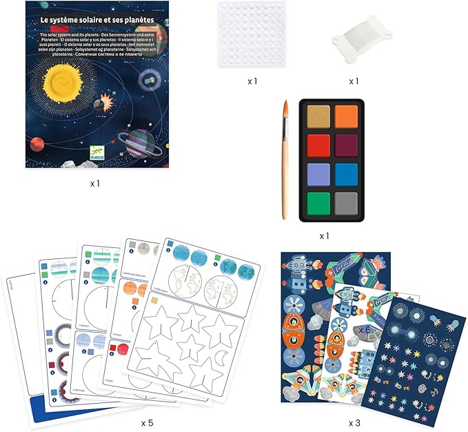 Djeco-US Do It Yourself Solar System Mobile Kit Arts & Crafts for Ages 8 to 12