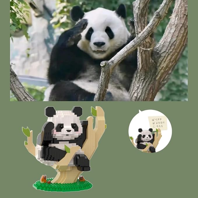 QMEAKMONY Mini Building Blocks Panda Sets Cute Micro Mini Panda Building Bricks for Adults Micro Nano Bricks Perfect Party Favors for Teenagers(1423 PCS)