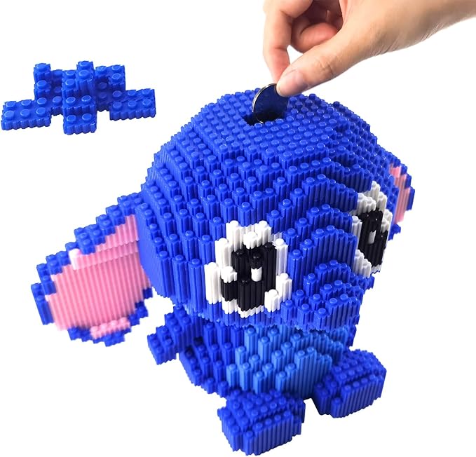 Building Bricks 2000+ Pieces Set - 3D Puzzles Classic Cartoon Characters Building Blocks - Micro Building Block for Boys Girls & Adults (BluePro)