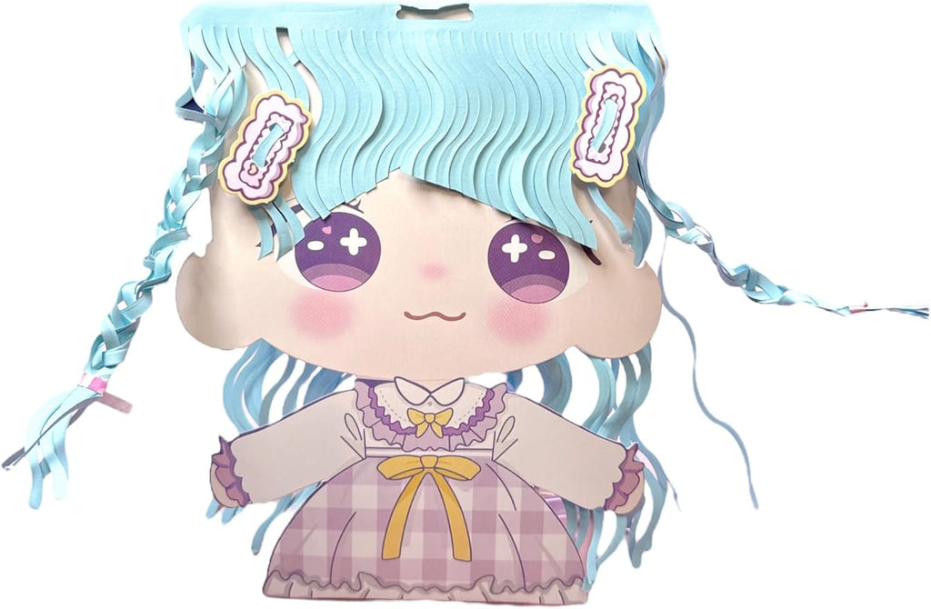 Muloo Goods Paper Craft DIY Hair Stylist for Kids, Fun Paper Cut Set, 4 Wigs (10)