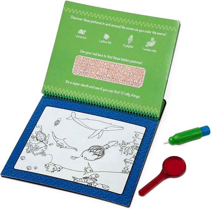 Melissa & Doug On the Go Water Wow! Reusable Water-Reveal Deluxe Activity Pad – Animal Antics