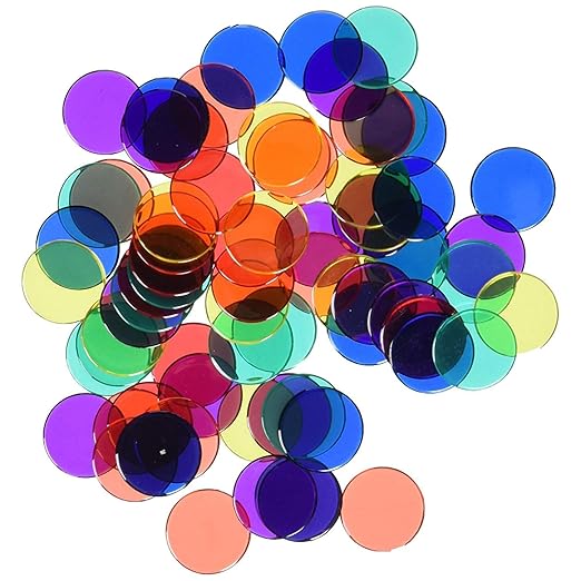 hand2mind Transparent Counters Classroom Kit, Plastic Bingo Chips, Math Bingo Tokens, Math Manipulatives for Preschool, Counters for Kids Math, Childrens Counting Manipulatives (Set of 5,000)