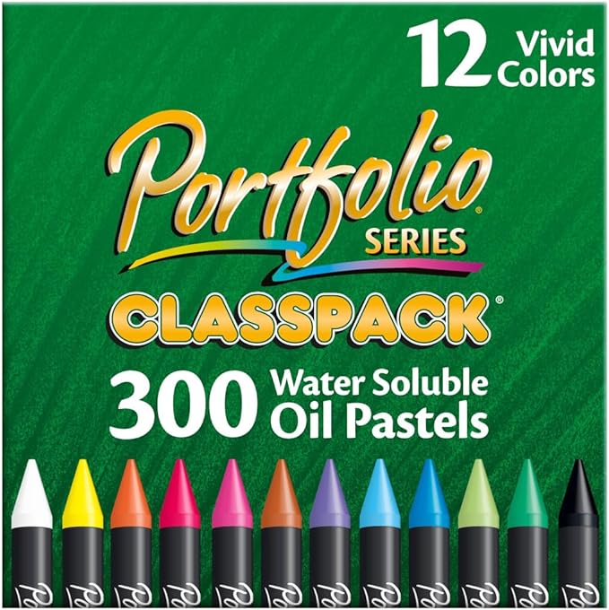 Crayola Oil Pastels Classpack, School Supplies, Water Soluble, 12 Assorted Colors, 300Count