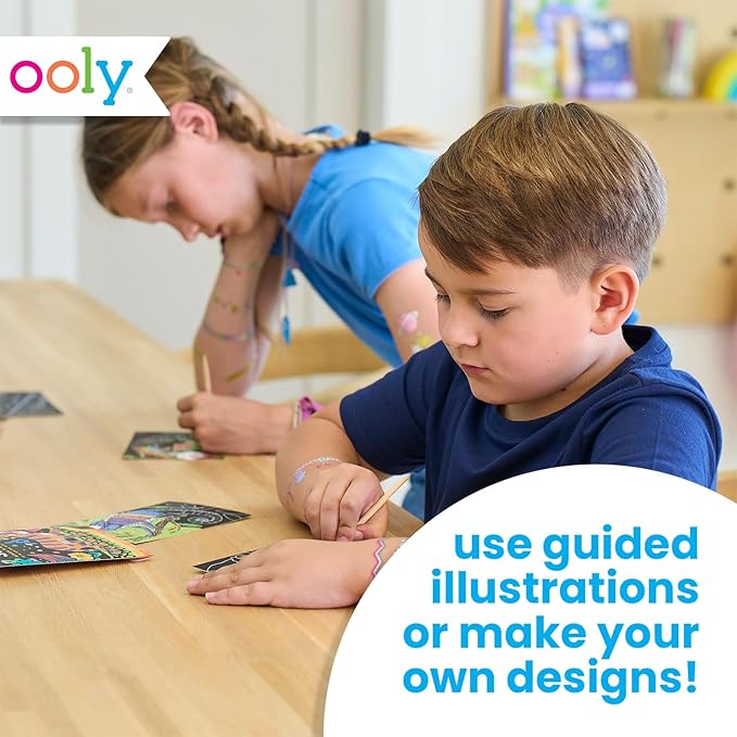 Ooly Mini Scratch & Scribble Art Kit: Funtastic Friends