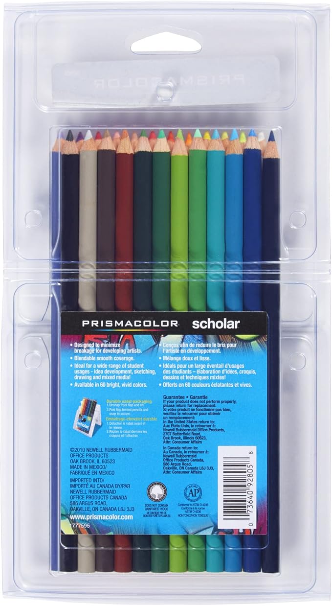 Prismacolor Scholar Colored Pencils, Adult Coloring, 24 Pack