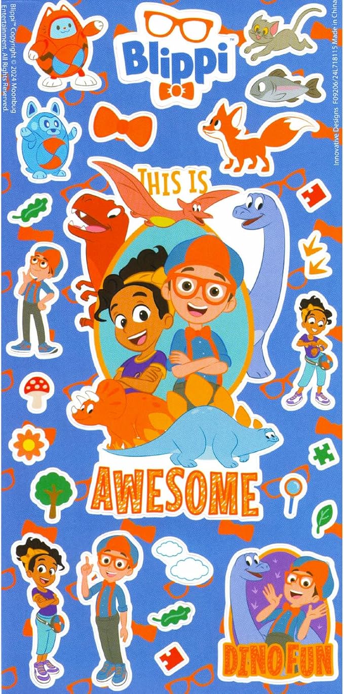 Blippi Dough and Figure Stamper Set - Blippi Crafts Bundle with Blippi Kiddy Dough and Figurine Stamper Set Plus Stickers and More | Blippi Arts and Crafts Kit