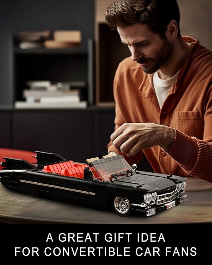 Mould King Sports Car Building Block Kits, MOC Racing Car Model Building Sets, Convertible Car Gifts for Kids Age 8+/Adults Collections Enthusiasts-1,245 Pieces