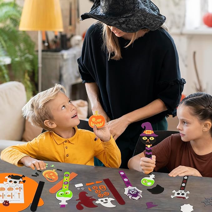 Letapapa Halloween Crafts for Kids Ages 4-8, 24 Pack Halloween Bookmarks DIY Crafts, Halloween Party Favors Trick or Treating, Goodie Bag Gifts Toys, Halloween Classroom Prizes for Kids Art Activities