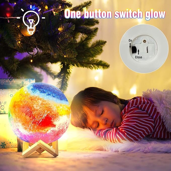 Paint Your Own Moon Lamp Kit, DIY Lava Lamp Night Light with Plastic Stand, Space Toys Night Light, Gifts for Teens Girls Boys, Art and Crafts Kit for kids Ages 3 4 5 6 7 8 9 10 11 12+ (Moon Lamp)