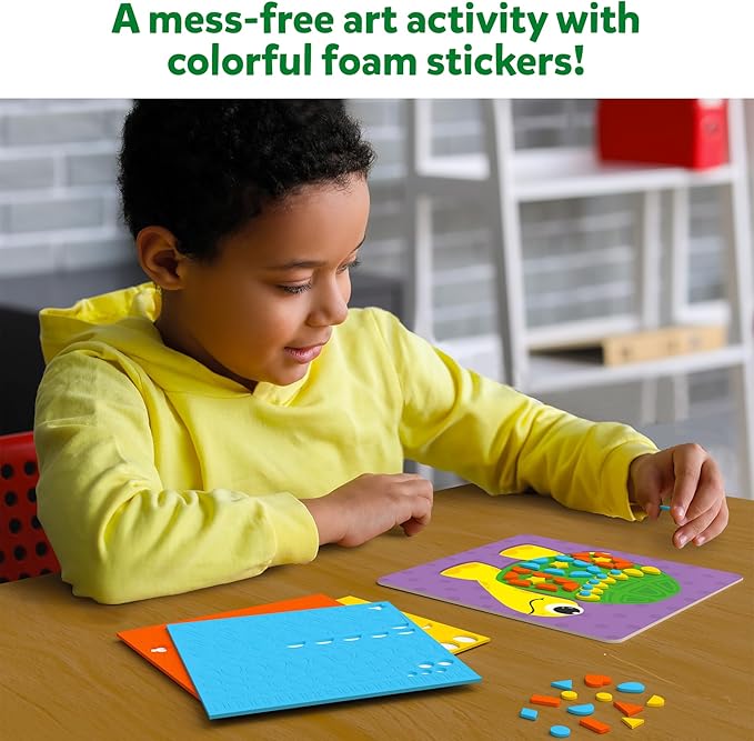 Skillmatics Art Activity - Fun with Foam Animals, No Mess Felt Sticker Art for Kids, 3D Foam Stickers, DIY Craft Kits, Gifts for Boys & Girls Ages 3, 4, 5, 6, 7