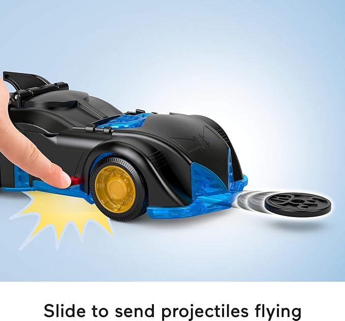 Fisher-Price Imaginext DC Super Friends Batman Toy Shake & Spin Batmobile with Poseable Figure for Pretend Play Kids Ages 3+ Years