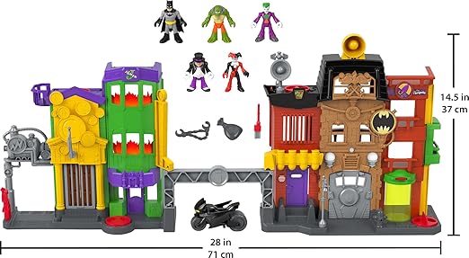 Fisher-Price Imaginext DC Super Friends Batman Toy, Crime Alley Playset with Figures & Accessories for Preschool Kids Ages 3+ Years