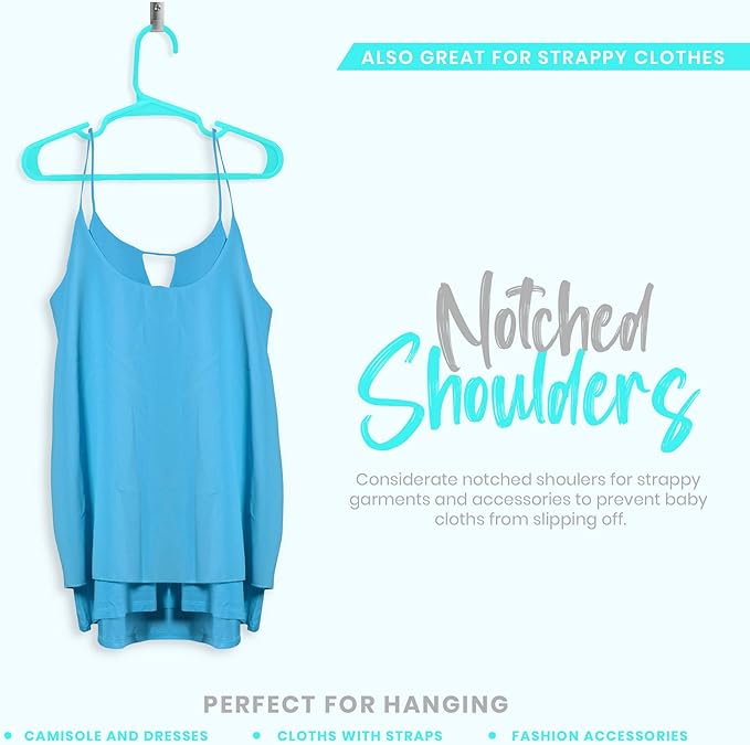 Utopia Home 40 Pack Kids Hangers - 11.5 Inch Plastic Baby Hangers for Closet - Childrens Hanger for Clothes & Infant Hanger for Closet - Ideal for Everyday Standard Use (Teal)