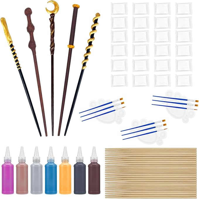 Magic Wizard Wand Making Kit DIY Craft Set for Kids Adult Birthday Party Gift Make Your Own Wands 67-Piece