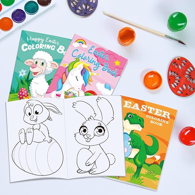 Easter Day Coloring Books For Kids Ages 2-4,4-8,Kids Indoor Activities at Home Party Favors Supplies 32 Pack