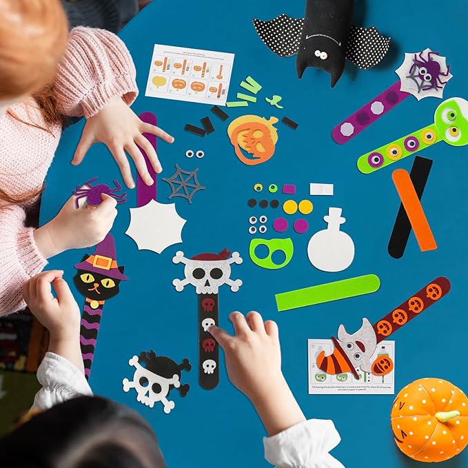 Letapapa Halloween Crafts for Kids Ages 4-8, 24 Pack Halloween Bookmarks DIY Crafts, Halloween Party Favors Trick or Treating, Goodie Bag Gifts Toys, Halloween Classroom Prizes for Kids Art Activities