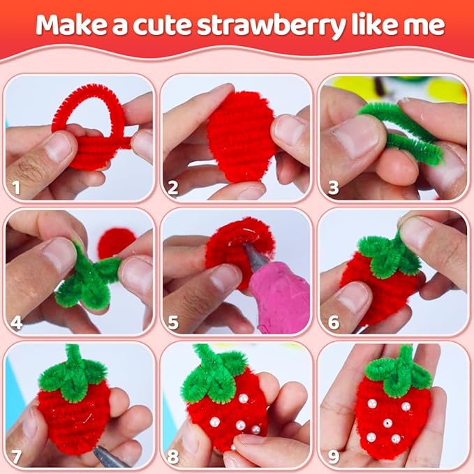 Praisebank Pipe Cleaners for Crafts (500pcs 20 Multi-Colored), Pipe Cleaners, 12 inch Long Pipe Cleaners in 20 Colors.