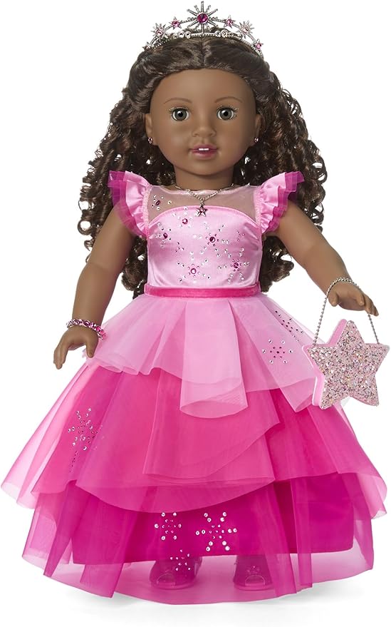 American Girl 2024 Pink Stardust Holiday Collector Doll with Swarovski Crystals – Brunette