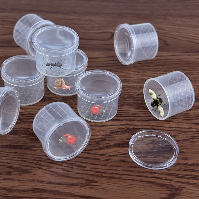 Coopay 20 Pieces Bug Viewer Critter Insect Cage Magnifying Insect Box Bug Magnifier Container Bug Catcher Cage, Science Nature Exploration Tools