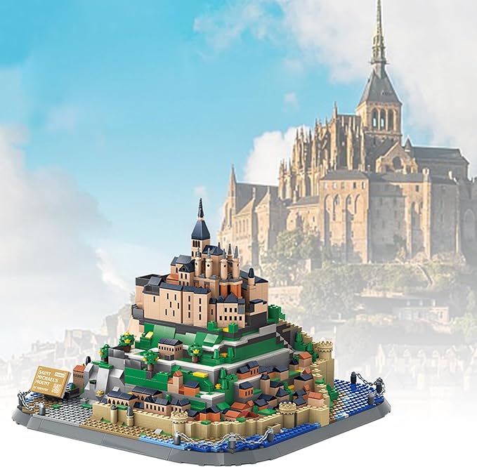 Oichy Building Blocks Set (1392PCS), Saint Michael's Mount Architecture Model Kits World Famous Toy Building Sets for Adults and Kids