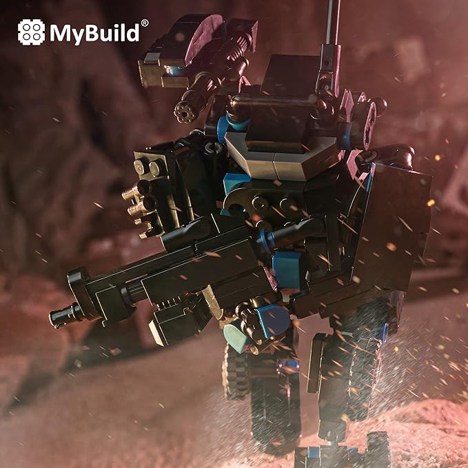 MyBuild Mecha Frame Armed Forces Stryker 5022 - Black Armor Robot Blocks Toy Building Bricks for Children to Adult Mech Fans