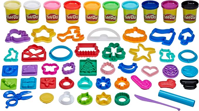 Play-Doh Holiday Set of Tools, 43 Accessories & 10 Colors, Kids Arts & Crafts, Preschool Toys for Girls & Boys, for Kids, Ages 3+ (Amazon Exclusive)