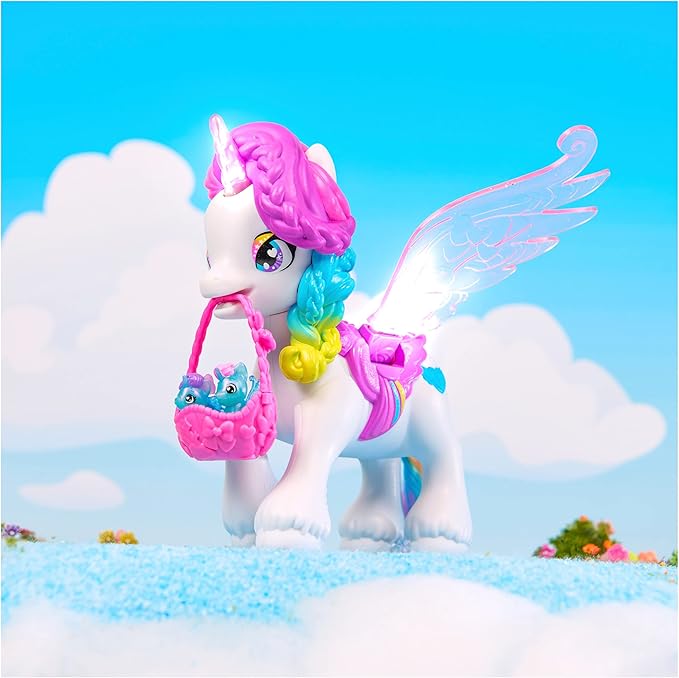 Hatchimals CollEGGtibles, Hatchicorn Unicorn Toy with Flapping Wings, Over 60 Lights & Sounds, 2 Exclusive Babies, Kids Toys for Girls Ages 5 and up