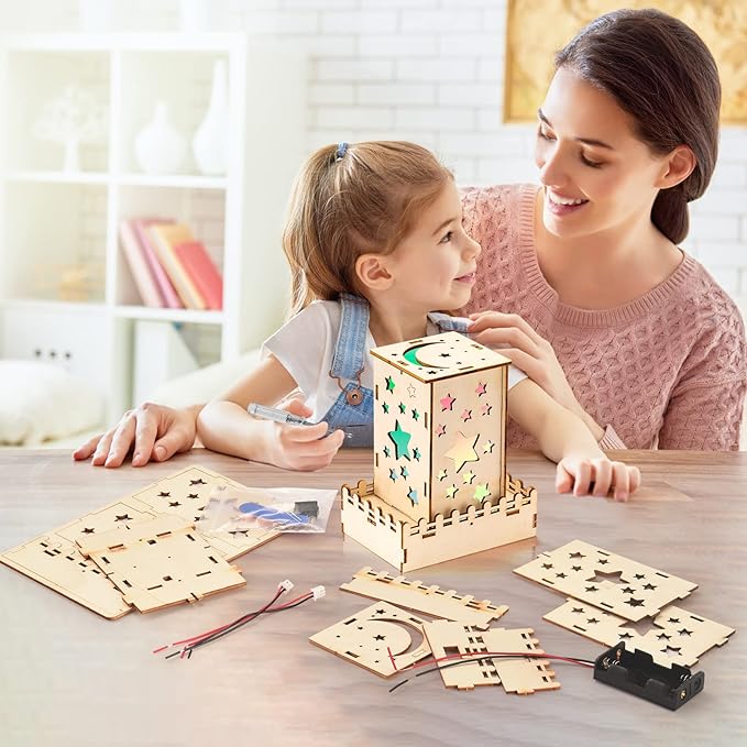 Yutin 5 Individual STEM Science Kits for Kids, Wood Arts and Craft Kits, STEM Toys for Boys Girls Age 8-12 5-7 8 10 12 13 14 Gift Idea, 3D Puzzles Building Engineering Model Set