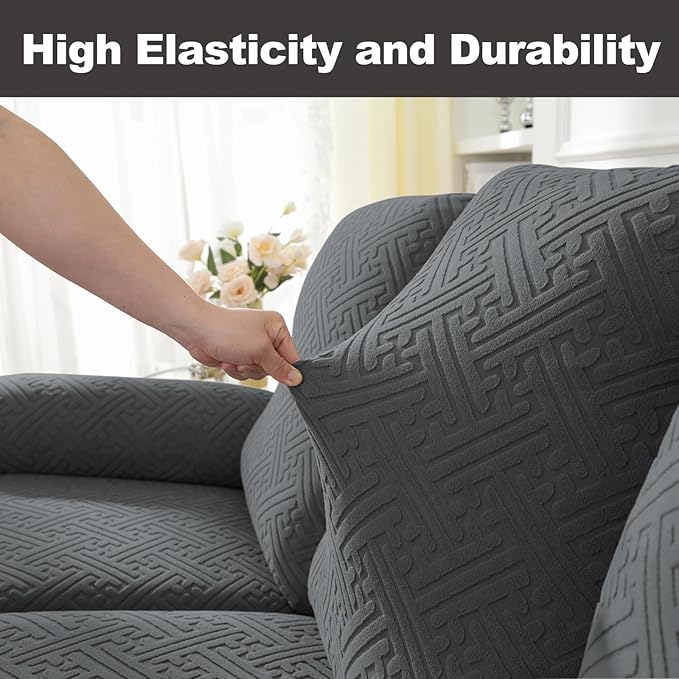 NORTHERN BROTHERS Recliner Chair Covers, Lazy Boy Recliner Covers, Stretchy Cover for Recliner Chairs, Dark Gray