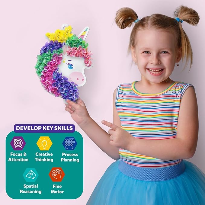 Skillmatics Art & Craft Activity - Poke-in Art Magical Unicorn Dream Decor, Mess-Free Art for Kids, DIY Craft Kits, Creative Activity, Fine Motor Skills, Gifts for Ages 4, 5, 6, 7, 8, 9