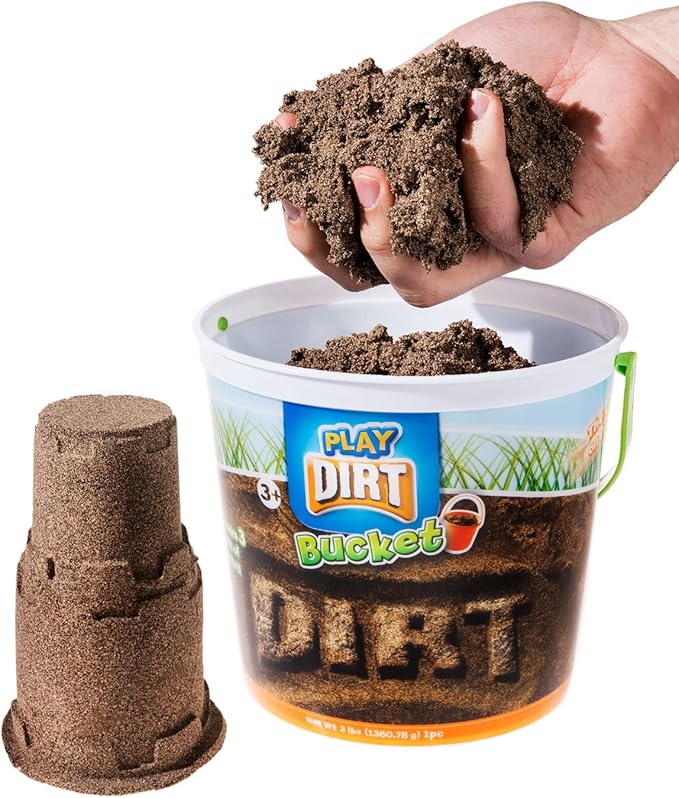 Play Dirt Bucket (3 Lb) - Unique Sand for Burying and Digging Fun by Sands Alive