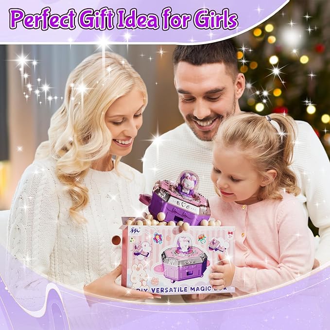 Jewelry Toys for Girls, 153Pcs Toddler Girls DIY Toy Rabbit Jewelry Making Kit for 4 5 6 7 8 Years Old, Arts and Crafts Supplies for Kids，Play Jewelry Princess Toys for Dress Up, Easter Birthday Gifts