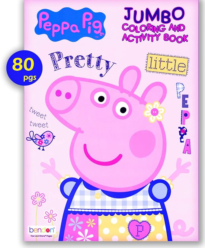 Peppa Pig Coloring and Activity Book Super Set for Kids - Bundle with Coloring Book, Sticker Activity Pack and More