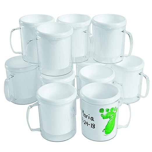 Colorations Design Your Own Mugs, Great Craft Project for Kids, Create a Keepsake, 12 Mugs, Ideal Mothers Day or Fathers Day Gift, Birthday or Holiday, CanBbe personalized & individually designed