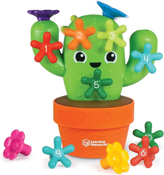 Learning Resources Carlos The Pop & Count Cactus, Top Toddler Toys, Preschool, Fine Motor Skills, Educational Toys, 16 Pieces, Age 18 Months