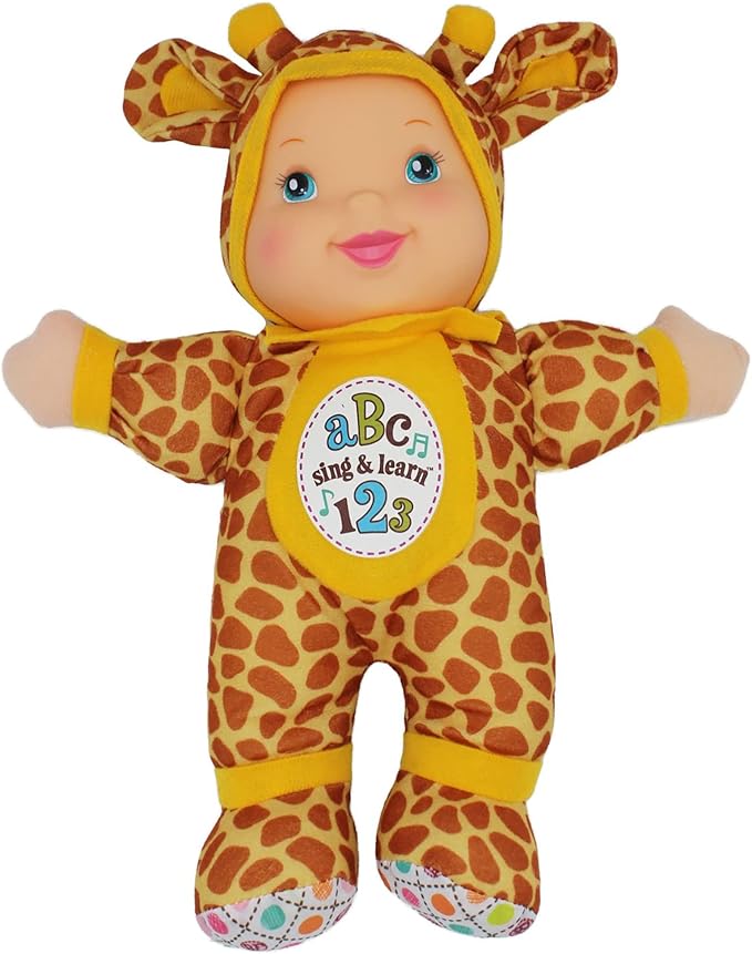 Baby's First Sing & Learn Giraffe Soft & Cuddly Singing Musical Doll, Teaches Abc's & Numbers