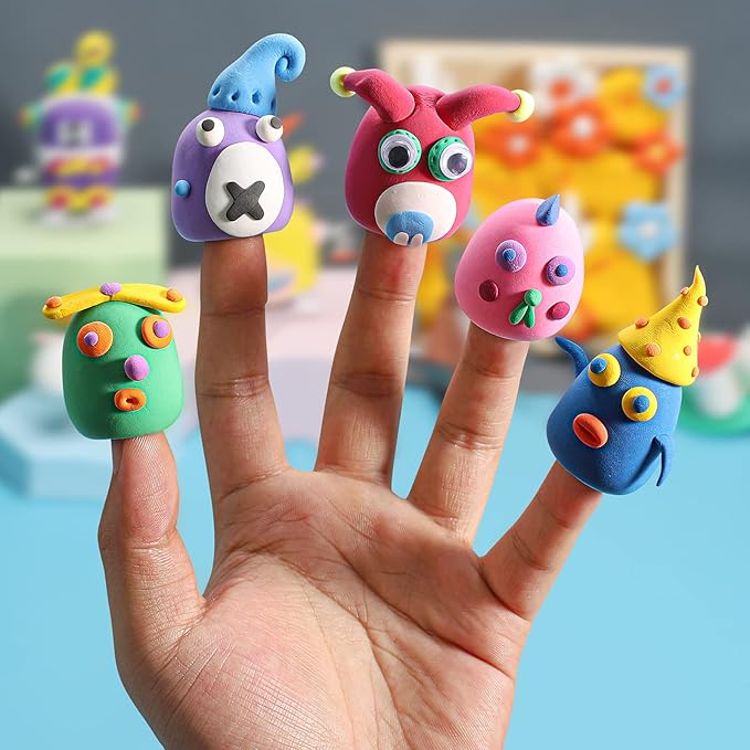 CiaraQ Air Dry Clay Kit - 36 Colors Modeling Foam Clay with Sculpting Tools, Soft & Ultra Light and Easy to use, a Fun Gift for Kids.
