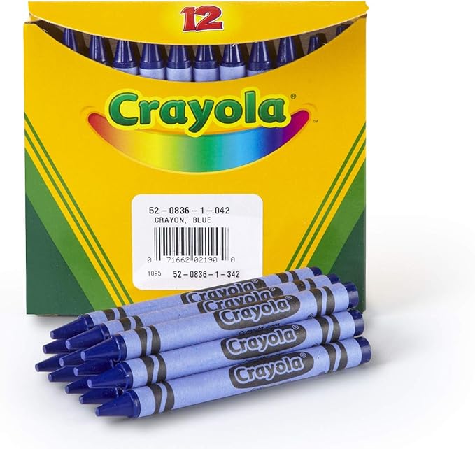 Crayola Crayons in Blue, Bulk Crayons, 12 Count