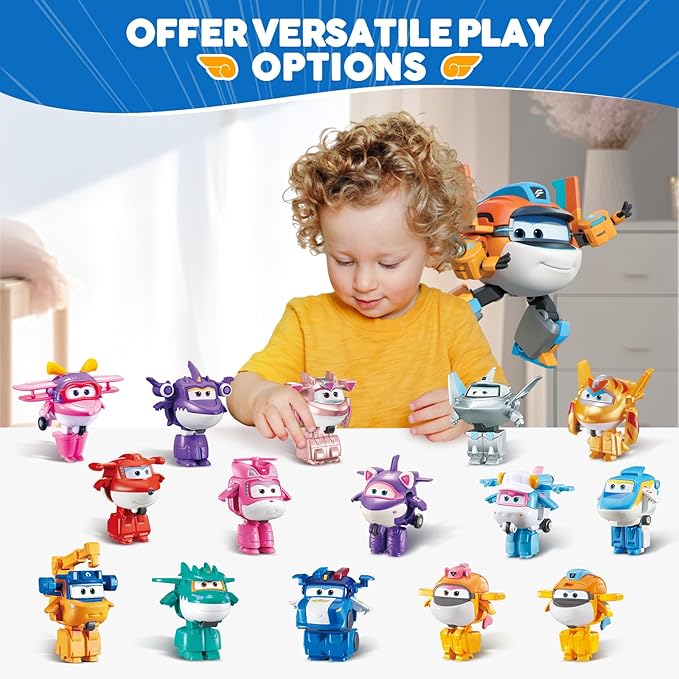 Super Wings Transformer Toys, 2 in Taki Robot Transformer Action Figures, 2-in-1 Mode Robot Transformer Toys for Boys Girls 4-6 6-8, Fun Plane Toys for Boys Toddlers Kids Age 3 4 5 6 7 8
