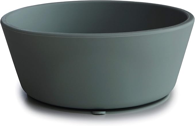 mushie Silicone Suction Bowl | BPA-Free Non-Slip Design (Dried Thyme)