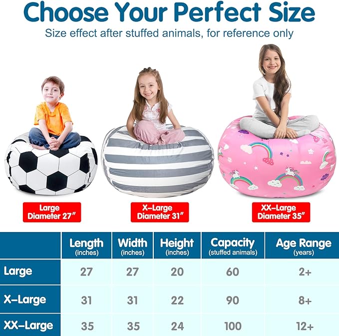 Lukeight Stuffed Animal Storage Bean Bag Chair Cover for Kids, Zipper Beanbag Chair Cover for Organizing Toddler and Kids' Rooms Plush Toys (Camo Velvet, Large)