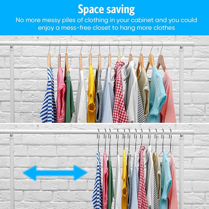 Fayleeko Wire Hangers 17.7 Inch Coat Hangers Strong Heavy Duty Stainless Steel Metal Hangers Ultra Thin Space Saving Clothes Hangers (50 Pack)