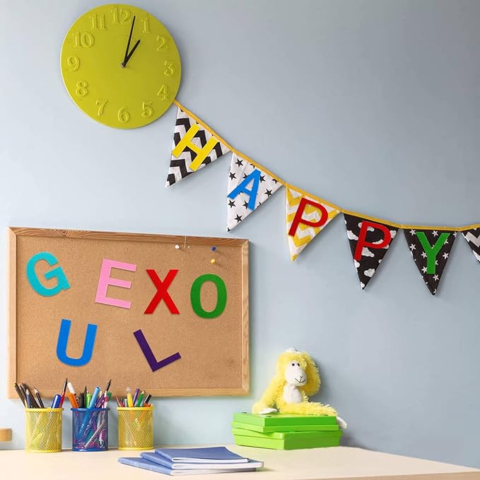 Craftstory Kids Felt-Alphabet Letters for Toddlers Preschool with 78 Pieces ABC Upper Case Letters for Crafts Kits, Montessori Teacher Aide