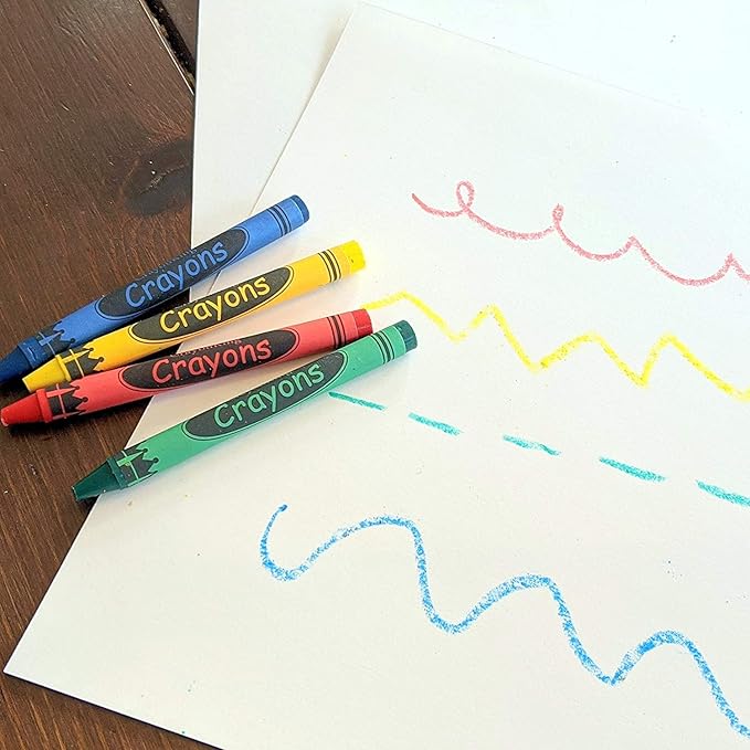 CrayonKing 25 Sets of 4-Packs in Cello (100 total bulk Crayons) Restaurants, Party Favors, Birthdays, School Teachers & Kids Coloring Non-Toxic Crayons