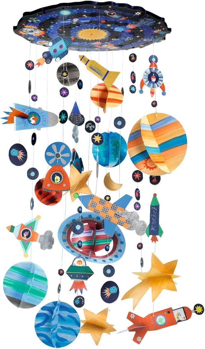 Djeco-US Do It Yourself Solar System Mobile Kit Arts & Crafts for Ages 8 to 12