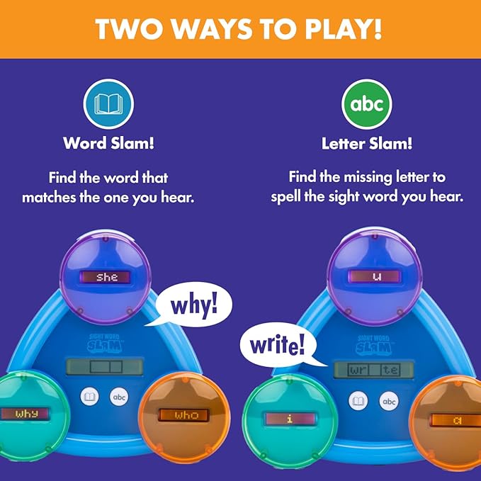 Educational Insights Sight Word Slam - Electronic Learning Games for Kids 5+, Sight Words Games for Kids, Word Games Classroom Must Haves